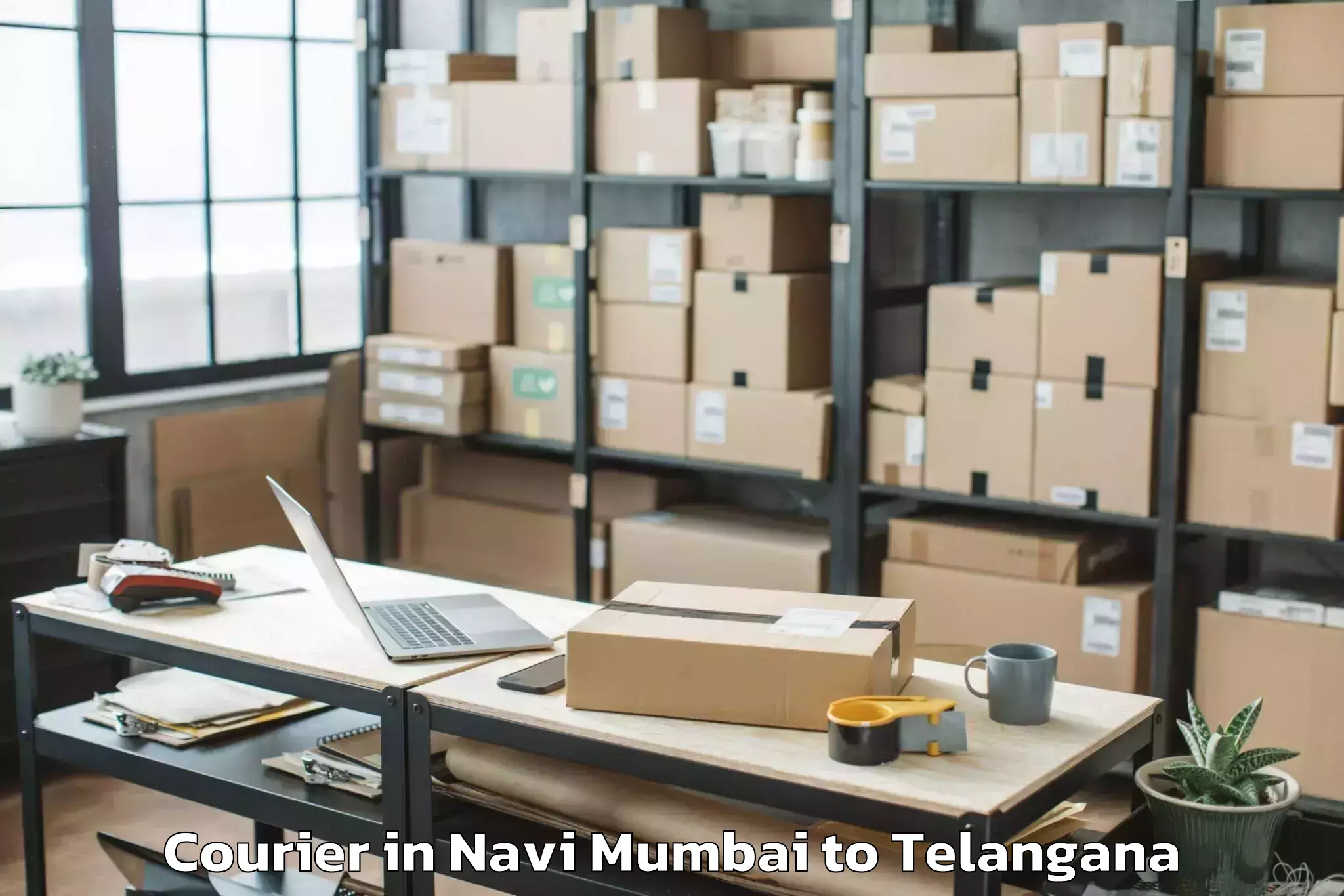 Trusted Navi Mumbai to Suriapet Courier